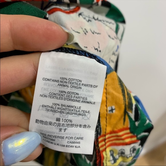 J.Crew postcard vacation summer ruffle top Sz 6 - Picture 6 of 8